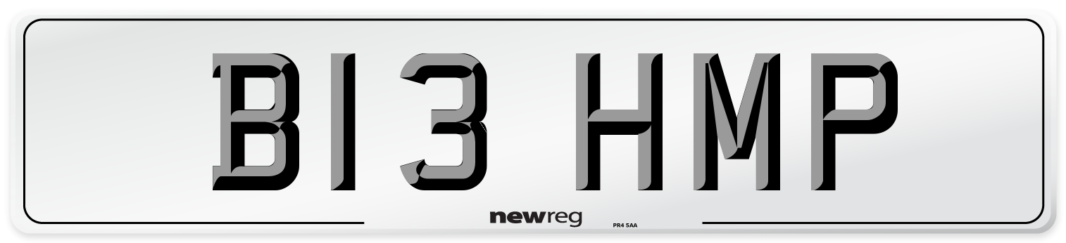 B13 HMP Number Plate from New Reg